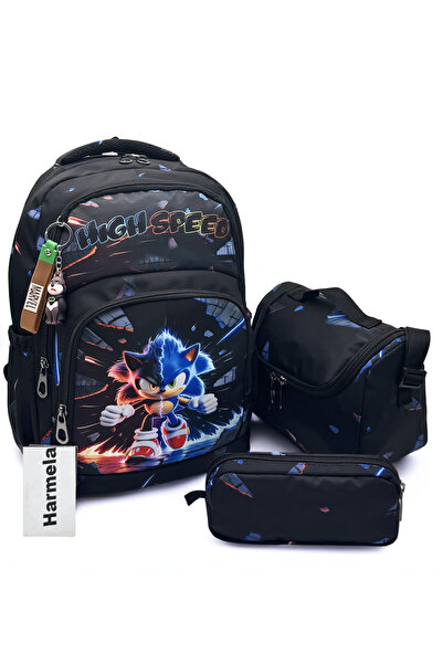 Harmela Character Patterned First School Bag 3-Piece Set Backpack Primary Sch...