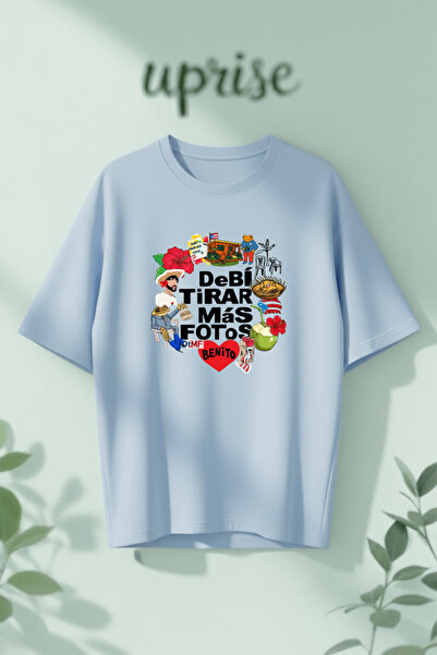 Vordevia Bad Bunny Debi Tirar Mas Fotos Printed Cotton Lu Oversized T-Shirt