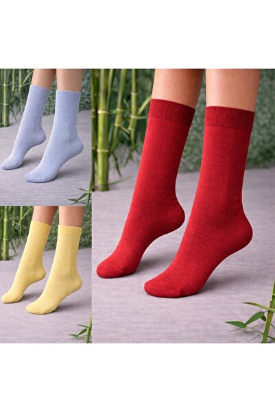 monchermo Renkli Bambu Üçlü Çorap
