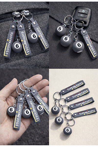 Erzi Bilardo Topu Tasarımlı Anahtarlık – Superheroes Askılı Şık Anahtarlık