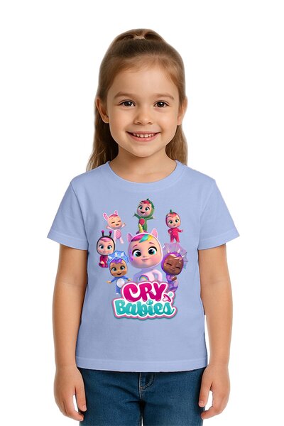 SEDİRLİ Tricou unisex Cry Babies cu imprimeu pentru copii, bumbac bucăți, bum...