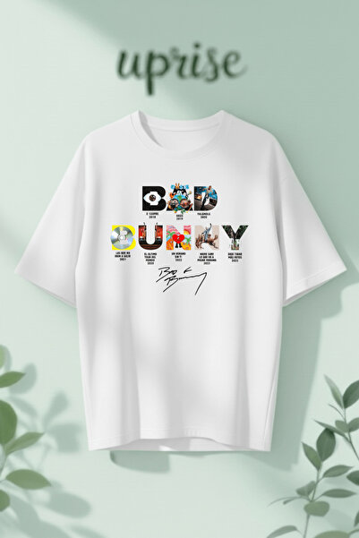 Vordevia Μπλουζάκι Bad Bunny με τύπωμα Βαμβάκι lu oversized