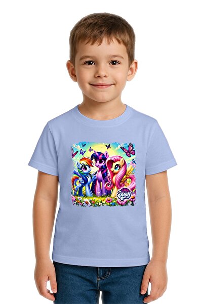 SEDİRLİ Tricou unisex pentru copii My Little Pony cu imprimeu bumbac bucăți d...
