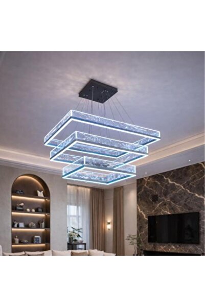 genric Modern Black LED Ceiling Light - 3 Color Changing Options - 300W