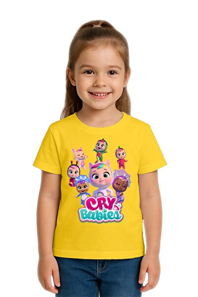 SEDİRLİ Tricou unisex Cry Babies cu imprimeu pentru copii, bumbac bucăți, bum...