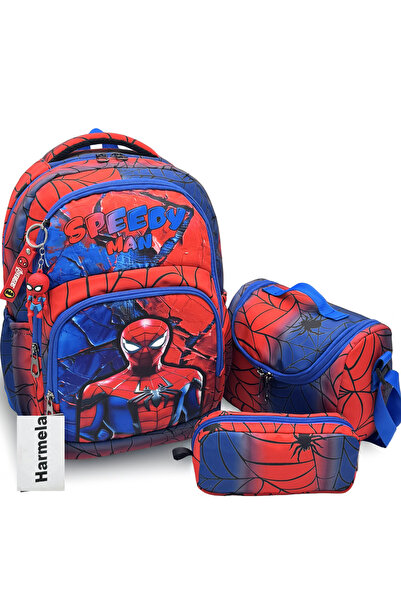 Harmela Character Patterned First School Bag 3-Piece Set Backpack Primary Sch...