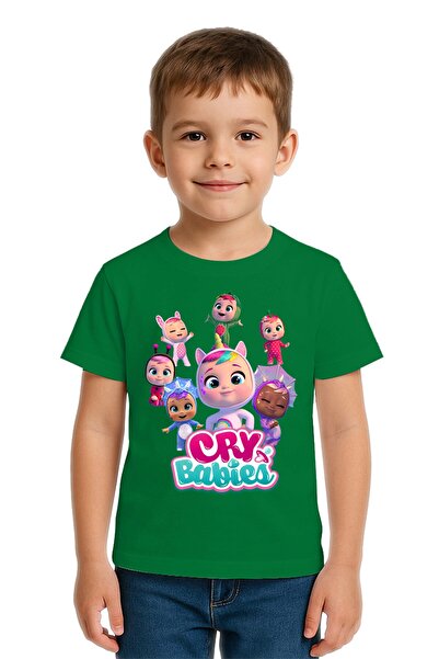 SEDİRLİ Tricou unisex Cry Babies cu imprimeu pentru copii, bumbac bucăți, bum...
