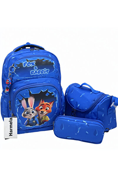 Harmela Character Patterned First School Bag 3-Piece Set Backpack Primary Sch...