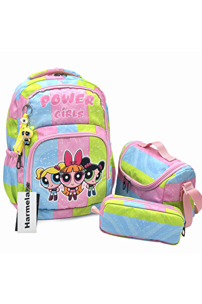 Harmela Character Patterned First School Bag 3-Piece Set Backpack Primary Sch...