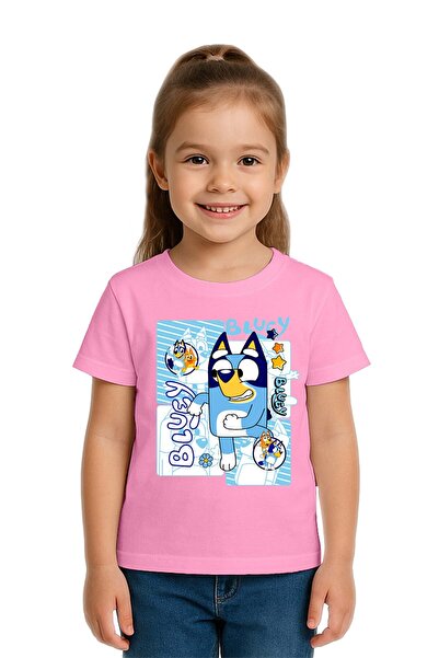 SEDİRLİ تي شيرت للأطفال من الجنسين من Bluey مطبوع مصنوع من قماش قطني ممشط قطن...