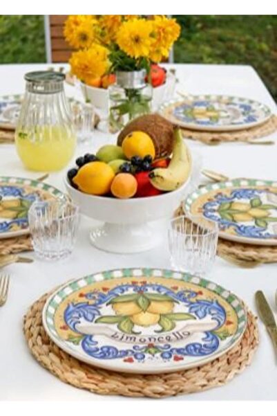 Saatistan 30 cm Limoncello Servis Tabağı, Şık ve Zarif Sunum İçin