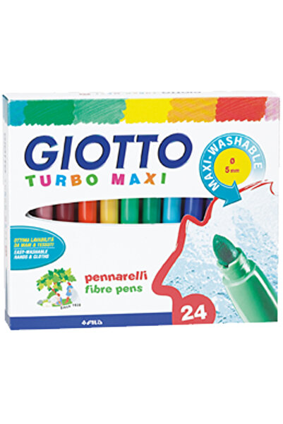 Giotto Turbo Maxi 24 Color Felt Crayons - 455000