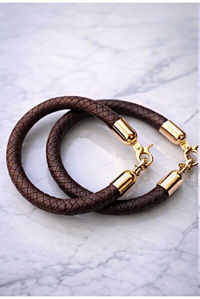 aurellen 40 cm Örgü Çanta Sapı Çift Sap Dayanıklı Metal Halkalı Makrome ve El...