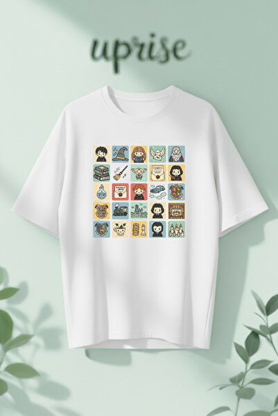 Vordevia Κολάζ με τύπωμα Βαμβάκι τεμάχια oversized μπλουζάκια