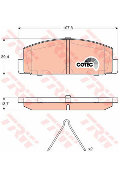 TRW Set plăcuțe de frână, frână cu disc GDB3311