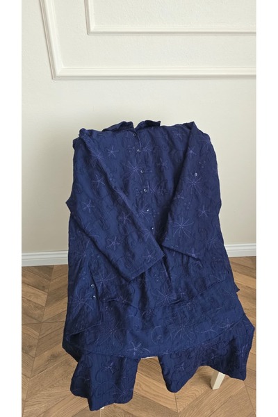 Sevitli Embroidery Detailed Trouser Suit Oversized