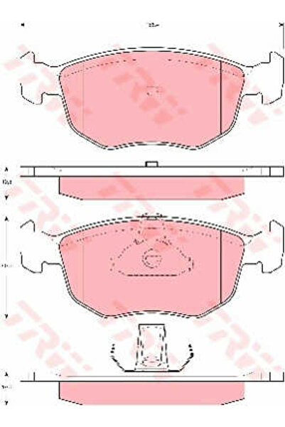 TRW Set of brake pads, disc brake GDB1618