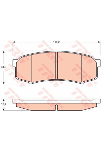 TRW Set plăcuțe de frână, frână pe disc GDB3464