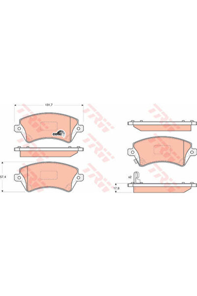 TRW Set plăcuțe de frână, frână cu disc GDB3288