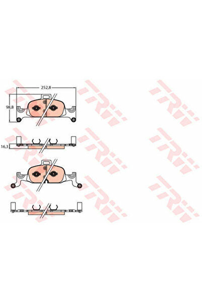 TRW Set plăcuțe de frână, frână cu disc GDB2126