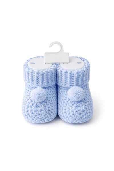 Tiasis Knitted Pompom Baby Booties>Newborn