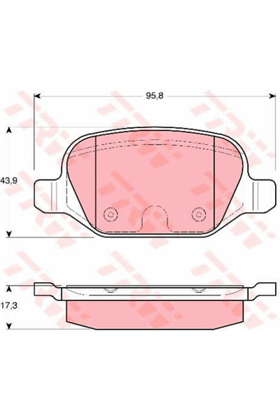 TRW Set plăcuțe de frână, frână pe disc GDB1646