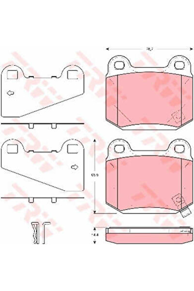TRW Σετ τακάκια φρένων, δισκόφρενο Gdb3350 Mitsubishi Lancer VII Nissan 350Z ...