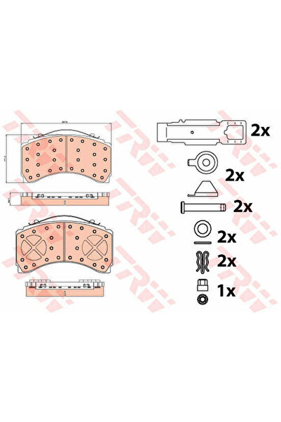 TRW Set plăcuțe de frână, frână pe disc GDB5110