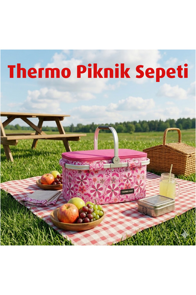 direkstoktan Thermo Piknik Çantası: Sıcak & Soğuk Yalıtımlı Termos Piknik Sepeti