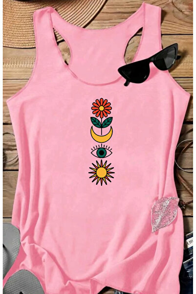 SUNFREE Mi̇sti̇k Ba Printed Swimming Athlete Pa Cotton U-Neck Tshirt