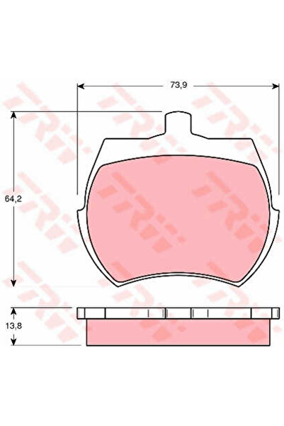 TRW Σετ τακάκια δισκόφρενου, δισκόφρενο GDB332