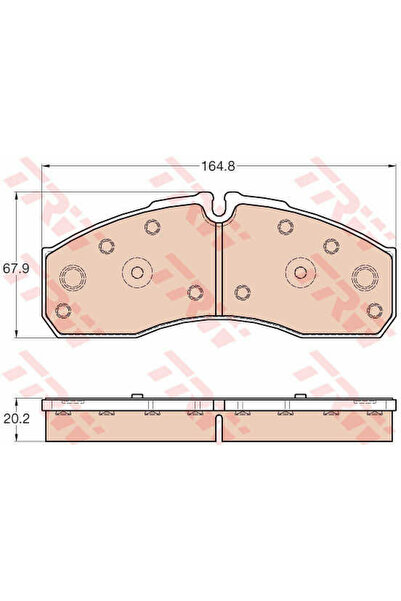 TRW Σετ τακάκια φρένων, δισκόφρενο GDB3567