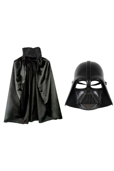 CT STONES Set mască și mantie Darth Vader Star Wars pentru copii, negru, 90 cm