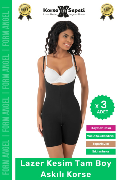 Carlburn # Corset 2 Size Reducer Firming Non-Slip Women's Laser Cut Full Leng...