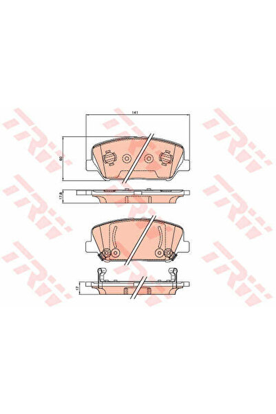 TRW Σετ τακάκια φρένων, δισκόφρενο GDB3621