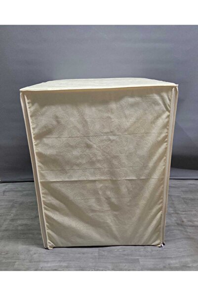 Başak Ev Tekstili Krem Cvetni dezen Poliester Poklopac za mašinu za pranje ve...