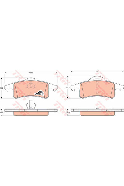 TRW Set plăcuțe de frână, frână cu disc GDB4127