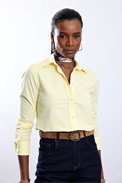 5in1Canpolat Žuta Slim fit majica 17449