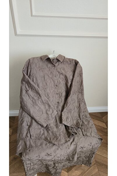 Sevitli Embroidery Detailed Trouser Suit Oversized