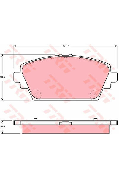 TRW Set plăcuțe de frână, frână pe disc GDB3291