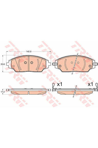 TRW Set plăcuțe de frână, frână cu disc GDB3579