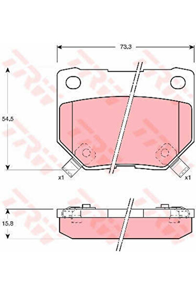 TRW Σετ τακάκια φρένων, δισκόφρενο GDB1007
