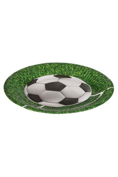 OEM Farfurii de Petrecere de Carton cu Model Fotbal Ø18cm - 12buc