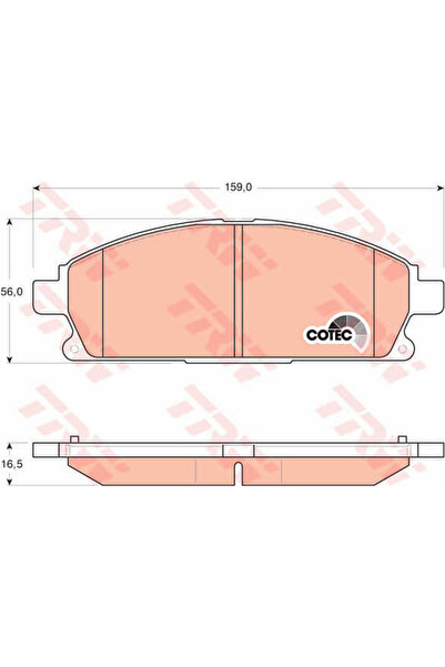 TRW Set plăcuțe de frână, frână pe disc GDB3293