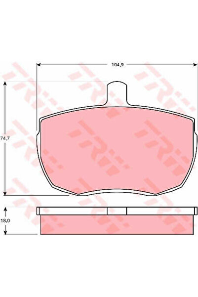 TRW Σετ τακάκια φρένων, δισκόφρενο GDB341