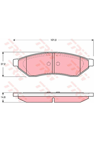TRW Set plăcuțe de frână, frână pe disc GDB3346