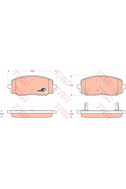 TRW Set plăcuțe de frână, frână pe disc GDB3369