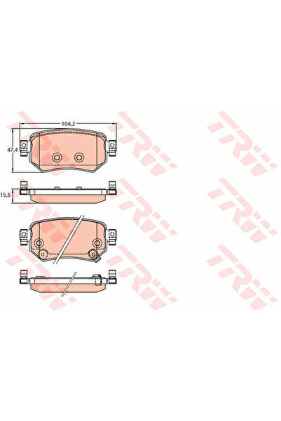 TRW Set plăcuțe de frână, frână cu disc GDB3632