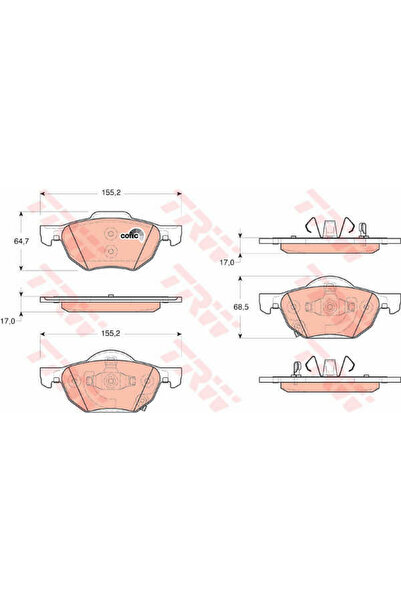 TRW Set plăcuțe de frână, frână cu disc GDB3355