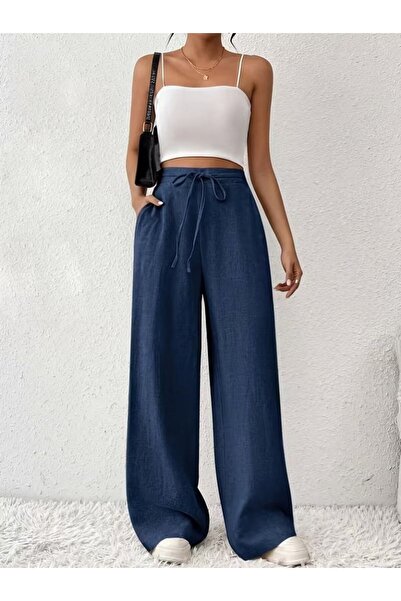 DRESSIFY WOMEN’S FASHION Γυναικείο παντελόνι με ψηλή μέση μπροστά Με δέσιμο W...